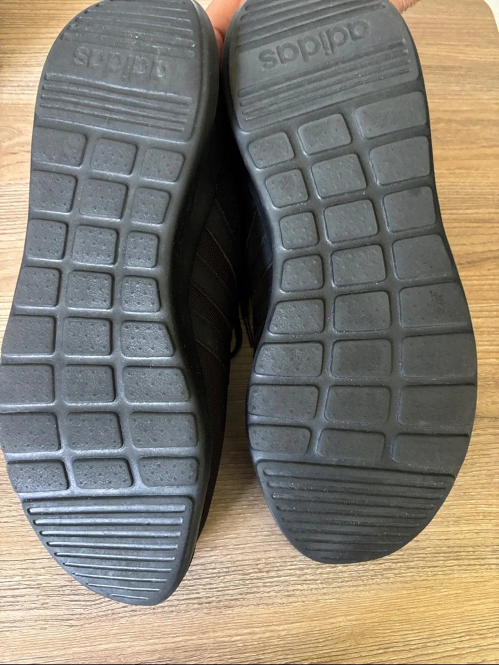 adidas Black and Dark Green Low-Top Lace-Up Sneakers